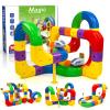 Aesinos Electric Train Set for Kids,Mix-and-Match Cubes Trackfusion Gravity-Defying 3D Embedded Layouts & Motorized Car 3 4 5 6 7 8 Years Old Boys Girls Birthday (81PCS-1Car) view 1