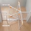 COSEND Baby Gates Extra Wide for Doorways 62.2-66.9 Inch Extra Wide Pressure Mounted Baby Dog Gate for the House Indoor Large Openning Metal Safety Gate No Drilling with Walk-Through Door,White view 4