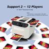 2026 Upgraded All-in-One Automatic Card Shuffler and Dealer,Versatile Card Games,Programmable Card Dealer,Card Shuffler 2 Deck,360 Rotation,Ultra Quiet,Rechargeable,12 Players (White&Black+8 Remotes) view 4