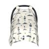 Vintage Lighthouse Anchor Print Baby Car Seat Covers, Breathable Nursing Cover Breastfeeding Cover, Stroller Covers, Baby Boys Girls Newborn Essentials, Multi-use Infant Carseat Canopy view 1