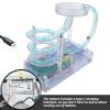 Estink Art Perpetual Motion Machine, Non Stop Rolling Ball Toy with Stable Electromagnetic Drive, Science Physics Gadget for Home Office Desktop Decoration (Transparent) view 3