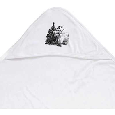 Azeeda 'Christmas Highland Cow ' Baby Hooded Towel (HT00039447)