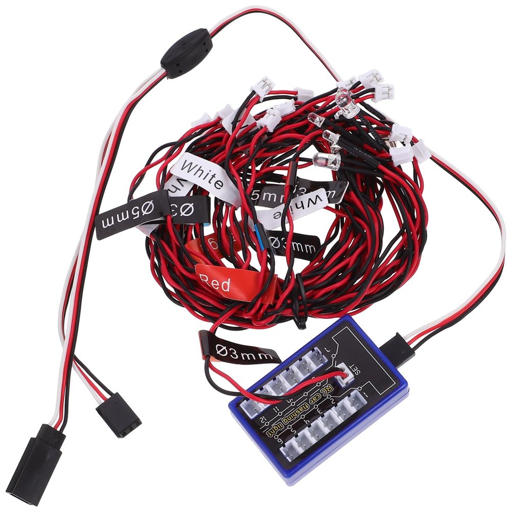 Outanaya Scale LED High Brightness Remote Control Car Lights Replaceable Vehicle Model Light with Simulation Design for Modified Model Cars and Enthusiasts