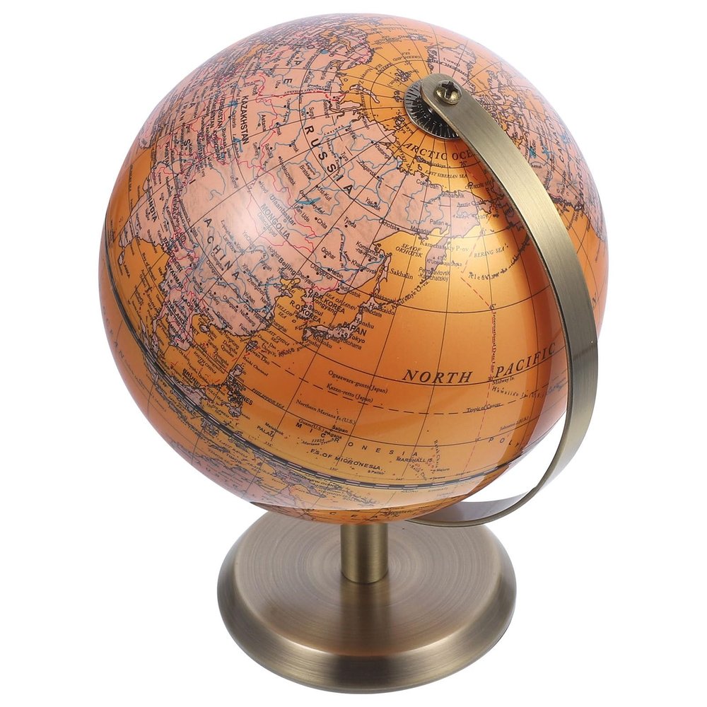 ERINGOGO Terrestrial Globe with Base European Style Decorative Tabletop Geography Teaching Aid Elegant Home Office Ornament