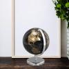 ERINGOGO Black Gold English Tellurion Globe Desktop Decor for Office Home Study Abs Metal Craft with Stable Base Educational World Map Ornament for Tabletop and Office Desk Display view 4