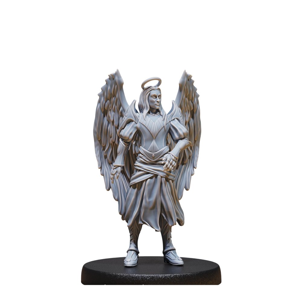 Unpainted DND Angel Male Miniature Figurine, Tabletop Gaming Collectible, Fantasy World, Ideal Gift for Dungeon Masters and Collectors Alike - Designed by Epic Miniatures