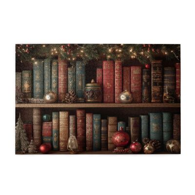 Vextrovia 1000 Piece Jigsaw Puzzle for Adults, Lively Christmas Book Shelf,Ornaments,Lights & Vintage Books,Suitable for Rainy Day Brain Exercises,Holiday Bibliophile Gatherings,for Book Lovers