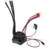 120A ESC Electronic Speed Controller, Brushless Waterproof ESC for 1/8 1/10 RC Car, High Performance 120A Brushless ESC with Cooling Fan, Programmable ESC for RC with view 1