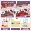 INFANS Ice Cream Cart Grocery Store Marketplace Toy, Market Stand Shop Pretend Play Set with Universal Wheel Food Scale Cash Register Beverage Rack Accessories Gift for Ages 3+ view 4