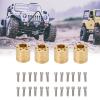 4 Pcs Brass Wheel Hex Hub Adapter, RC Car Crawler Widen Adapter, 12mm Hex Hub for 1/10 RC Crawler 1.9 2.2in VP Wheels Rims, Compatible with Axial SCX10 Capra TRX6 VS4 10 (22mm) view 2