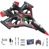 Sleevesword RC PlaneFoam Airplane Toy Drone Remote Airplane Foam Airplanes for Kids Airplanes for Kids Remote Control Helicopter for Boys 8-12360Flip Fighter Jet with Light(RED) view 1