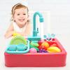 Dish Wash Toy Kitchen Sink Playhouse Dishwasher Playing with Running Water Role-Playing Kitchen Toy view 3