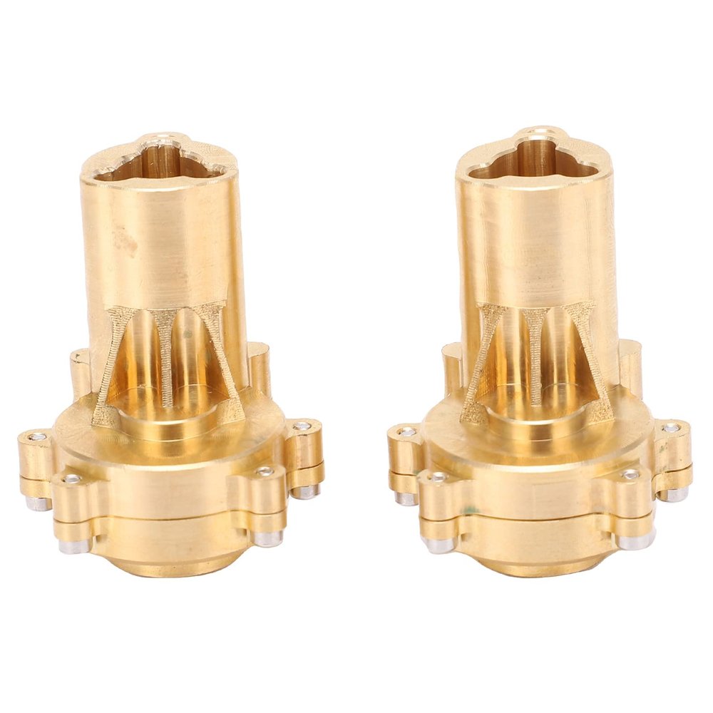 Brass Rear Axle Portal Housing Cover Set, Durable Outer Portal Housing for RC Car, Heavy Brass Drive Housing Set with Gear Cover, Upgrade Crawler Portal Housing for Redcat