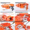 Modified Flywheel Update Kits for nerf n-Strike Elite stryfe/rapidstrike CS-18/Infinus (Diamond Pattern) - Orange view 2