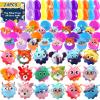 24 Pack Prefilled Easter Eggs with Toys Inside, Easter Basket Stuffers with Pop Fidget Toys Bulk Party Favors, 3D Stress Ball Toys, Egg Fillers, Classroom Prizes Stocking Stuffers for Adults Toddler view 1