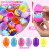 24 Pack Prefilled Easter Eggs with Toys Inside, Easter Basket Stuffers with Pop Fidget Toys Bulk Party Favors, 3D Stress Ball Toys, Egg Fillers, Classroom Prizes Stocking Stuffers for Adults Toddler view 2