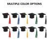 10 Count Graduation Hat With Tassels Cover For Wine Bottles Stylish Cupcake Decoration Dessert Toppers For Party Graduation Caps Bottle Toppers view 4