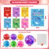 24 Pack Valentines Day Cards for Kids School, Valentines Day Cards with Squeeze Balls Toys for Kids Classroom Exchange, Valentines Day Gifts Squeeze Toys Bulk for Classroom Prizes Party Favors view 2