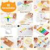 Costzon Owl Activity Wall Busy Board Panels, 11-in-1 Toddler Learning Activity Center, Wooden Montessori Sensory Toy, Educational Gift for Boys Girls 3+ Years, Ideal for Playroom, Daycare, Nursery view 2