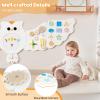 Costzon Owl Activity Wall Busy Board Panels, 11-in-1 Toddler Learning Activity Center, Wooden Montessori Sensory Toy, Educational Gift for Boys Girls 3+ Years, Ideal for Playroom, Daycare, Nursery view 4