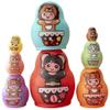 DAGLLGEW Russian Dolls for Kids, 8PCS Stackable Nesting Dolls for Toddlers, Wooden Cute Russian Nesting, Educational Cartoon Matryoshka Doll for Boys Girls Gifts (Random Color) view 1