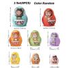 DAGLLGEW Russian Dolls for Kids, 8PCS Stackable Nesting Dolls for Toddlers, Wooden Cute Russian Nesting, Educational Cartoon Matryoshka Doll for Boys Girls Gifts (Random Color) view 4