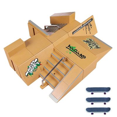 JTLB Skate Park Kit Ramp Parts for Finger Skateboard Durable Parks Training Props Made of ABS Material Suitable for Kids 3 Years Old and Above (2)