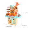 TOPINCN Kids Kitchen Playset Spray Sound Light Role Play with Water Circulatory System for Children 3 to 8 Years Old view 2