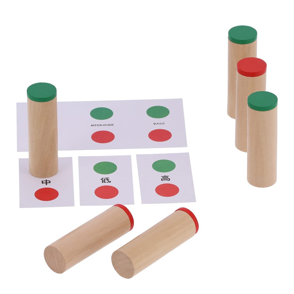 Aqur2020 Wooden Sound Matching Toy for Kids, Watercolor Memory Game, Composite Wood, Parent-Child Interaction, 0-3 Years