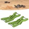 2PCS RC Front Lower Suspension Arm Aluminum Alloy, Replacement for LOSI 1/10 22S 2WD No Prep Drag Car, High Strength RC Vehicle Suspension Arms with Screws and Aluminum Columns, (Green) view 2