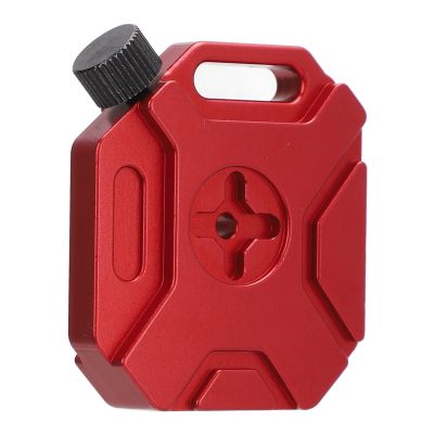 nehzgnauh Simulation Mini Fuel Tank for RC Crawler Cars, Aluminum Alloy Decoration Accessory, Realistic Design with Metallic Sheen, Universal Fit for SCX10 YIKONG VS4 10 D90 1/8 1/10 Scale M (Red)