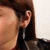 Star Spike Hoop Cosplay Earrings Unisex Silver view 4