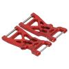 2Pcs RC Front Lower Suspension Arm Aluminum Alloy, Replacement for LOSI 1/10 22S 2WD No Prep Drag Car, Durable RC Car Suspension Arms with Screws and Aluminum Columns, Upgrade (Red) view 3