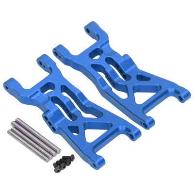 2Pcs RC Front Lower Suspension Arm Aluminum Alloy, Replacement for LOSI 1/10 22S 2WD No Prep Drag Car, Durable RC Car Suspension Arms with Screws and Aluminum Columns, Upgrade (Blue)