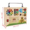Alomejor Sensory Toys for Kids, Busy Game Board for Toddlers Learning Toy with LED and Traffic Light Tool Sensory Activities, Early Development Travel view 2