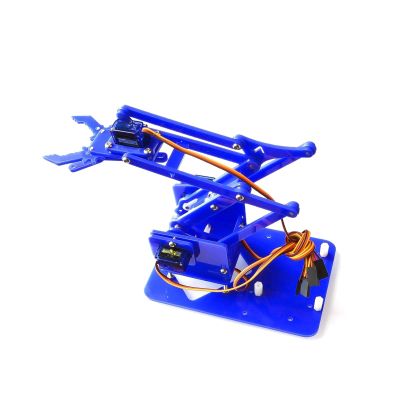 4 DOF Unassembly Acrylic Mechanical Arm Robot Manipulator Claw for Maker Learning DIY Kit(Green Jade)