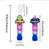 36 Pcs Color Squeeze Pop Bubble Fidget Sensory Mini Keychain Wrap Small Relieve Anxiety Stress Toy, Pop Bulk Classroom Prize for Adult Party Gift(36pcs) view 4