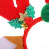 Beaupretty 2Pcs Christmas Reindeer Antlers Hairband with Khaki and Crimson Antler Headbands Festive Party Favors Christmas Accessories for Adults view 3