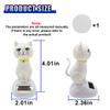 DEAELF Cat Solar Powered Decoration, Cute Swing Animal Dancing Dolls Car Dashboard Ornament, Solar Shaking Cat Toy Desktop Decoration for Vehicle Home Office (OpenEyes) view 2
