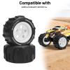 1/18 RC Wheels and Tires, daitoku 12mm Hex Hub RC Car Beach Tires for ARRMA1/18 Granite GROM - White view 3