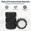 1/18 RC Wheels and Tires, daitoku 12mm Hex Hub RC Car Beach Tires for ARRMA1/18 Granite GROM - White view 4