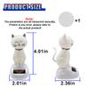DEAELF Cat Solar Powered Decoration, Cute Swing Animal Dancing Dolls Car Dashboard Ornament, Solar Shaking Cat Toy Desktop Decoration for Vehicle Home Office (NarrowEyes) view 2