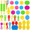 iShyan Dough Tools Play for Kids,33 PCS Dough Tool Set Includes Rolling Pins,Safety Scissors,Extruder,Kitchen Creative Tools and Molds view 1