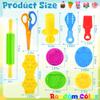 iShyan Dough Tools Play for Kids,33 PCS Dough Tool Set Includes Rolling Pins,Safety Scissors,Extruder,Kitchen Creative Tools and Molds view 2