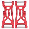 2Pcs RC Front Lower Suspension Arm Aluminum Alloy, Replacement for LOSI 1/10 22S 2WD No Prep Drag Car, Heavy Duty RC Vehicle Suspension Arms with Screws and Aluminum Columns, (Red) view 2