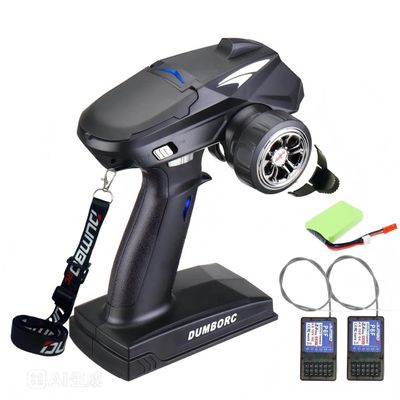 Dumborc X4 Rc Remote Transmitter with P6F Receiver 2.4Ghz 4 Channle RC Radio Control with 2 Receivers for Remote Vehicle Cars Boats Tanks Models