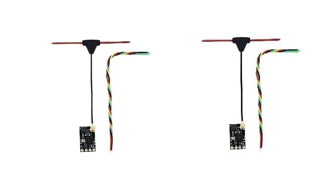 LINGBMK for Cyclone for ELRS 2.4G / 915M for Nano Receiver with T Type WiFi for RC Drone FPV Racing Airplanes(2PCS ELRS 2.4G)