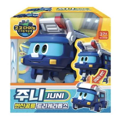 GoGo Dino Juni Transforming Triceratops Police Car Figure