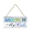 10"x5" Welcome to My Crib Wooden Sign - Rustic Nursery Kids Boy Room Playroom Decor Gift view 1