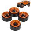 1.9in Metal Wheel Hub for 1/10 RC Car, RC Crawler Wheel Hub, CNC Machined Retro Climbing Car Simulation Accessory with 12mm Hex Drive, Compatible with HSP Redcat Tamiya HPI view 2